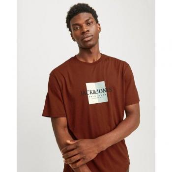Camiseta de Hombre con Estampado, Jack & Jones, Cuello Redondo, Manga Corta