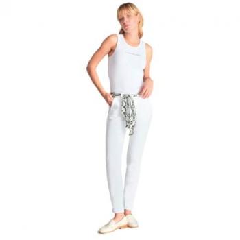 Pantaloni Chino da Donna con Cintura Dyli 5 Bianco