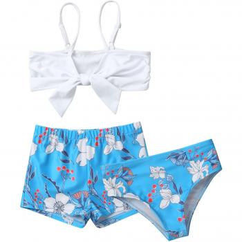 Top Lazo y Shorts Floral Bañador