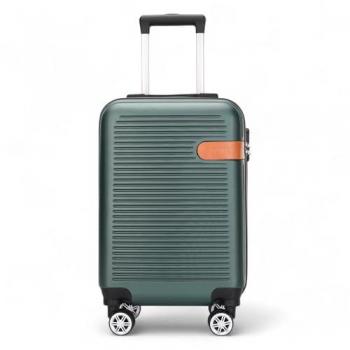 Robust ABS Hardshell Cabin Suitcase – Green, Lightweight Travel Bag, Small Size