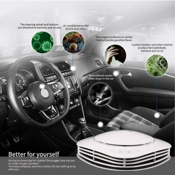 OUTAD Ion Generator Car Air Cleaner with Activated Carbon Filter