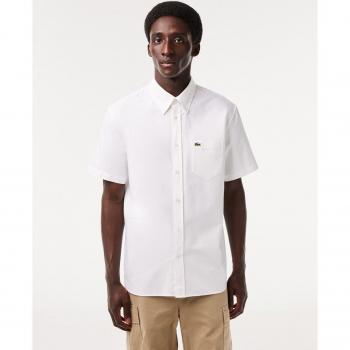 Lacoste Herren‑Oxford Shirt kurzarm sky blue Mittelgröße