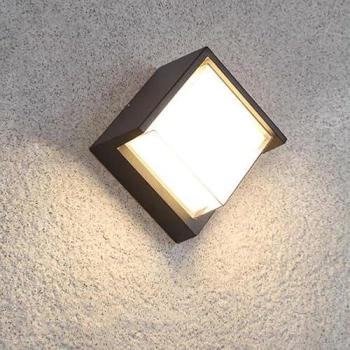 Éclairage Muraux Silamp 15W LED Noir Carré, IP65, CCT variable 3000K-6500K, cache inclus