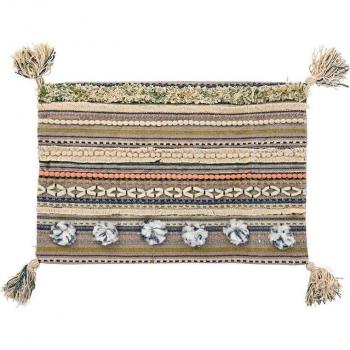 Funda de cojín con flecos de colores 60x1x40 cm
