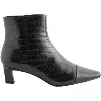 Chisel-Toe Croc Ankle Boots in Next Black with Forever Comfort