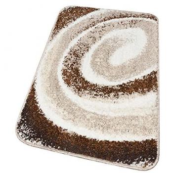 Tappeto Scendiletto Spirale Morbido Antiscivolo Beige 50x110 cm