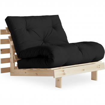 Karup Design Schlafsofa ROOTS 90 cm Polster ANTHRAZIT Klappsofa Kiefergestell