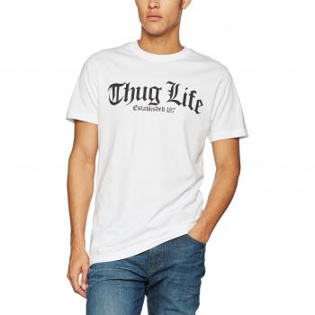 Thug Life Herren T-Shirt Mister Tee Old English Weiß L