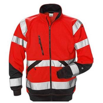 Fristads Warnschutz High-Vis Shirt Jacke 3XL – Rot/Schwarz (Kl. 3, 4794 TH)