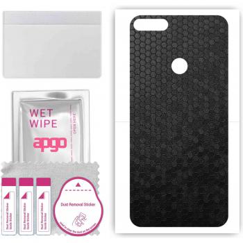 Apgo Foil Wrap Film Skin with Black Honeycomb Design for Huawei Y7 Prime (2018)