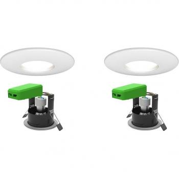 4lite WiZ IP65 Fire Rated GU10 Downlight Twin Pack