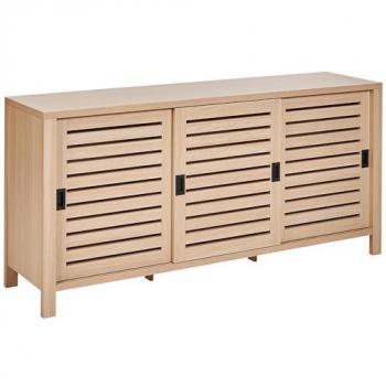 Helles Holz Sideboard mit 3 Türen und modernem Design 160 x 40 x 75 cm