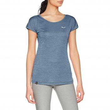 SALEWA Püzz-Melange T-Shirt mit Dry-W-Effekt, S/S Damen – Poseidon 42/36