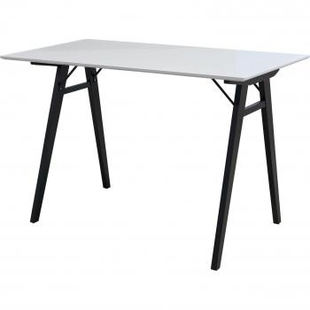 Ivan White Desktop – Matte Finish, Black Base