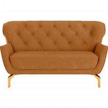Sit&More Orient 3 – Duo‑Sitzer, zwei dekorative Kissen, Strass‑Steine, Chrom‑Metallfüße