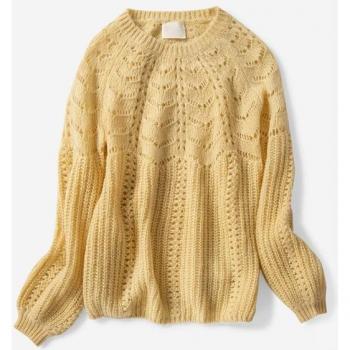 Elfbop Dames Mohair & Wol Hollow Out Trui