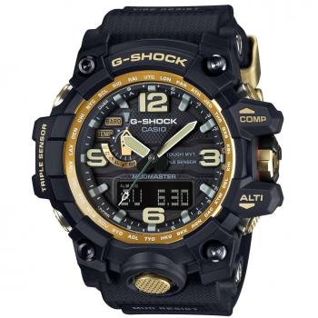 MudMaster Premium G-Shock Men's Solar Radio‑Controlled Black‑Gold Watch