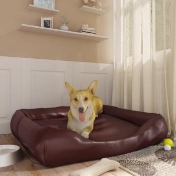 Vidaxl Kunstleder Hundebett Braun 105x80x25 Cm