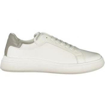 Scarpe Sportive Calvin Klein Uomo Bianche con Dettagli Grigi