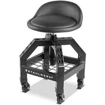 Sgabello Rotante Officina Stahlwerk 136kg, Altezza 59‑76 cm