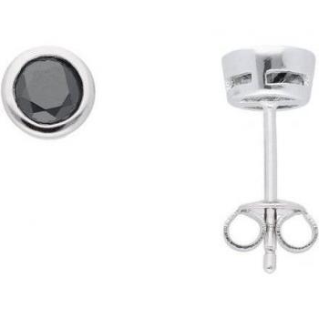 Adelia 925 Silber Ohrhänger Ø 6,5 mm – Damen, zirkonienbesetzt