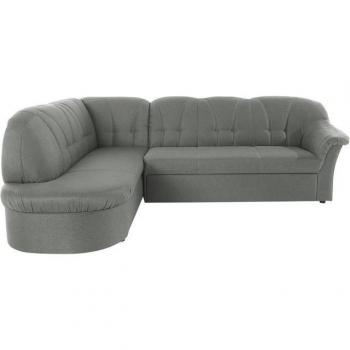 DOMO collection L-Form Ecksofa Pegnitz, grau, 100% Polyester