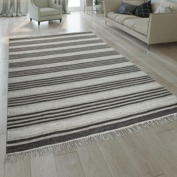 Design Strisce Grigio – Tappeto Kilim 160x230