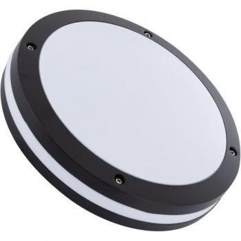 Plafonnier Métal Corso Ø300 mm Noir pour Extérieur IP54