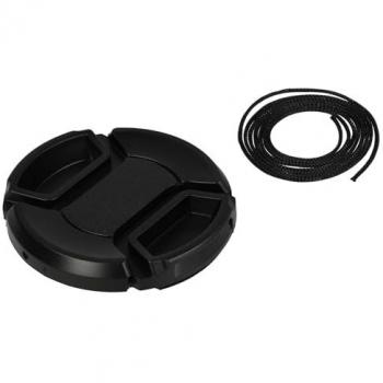 Garde objectif 49 mm pour Sony 55‑210 mm F4.5‑6.3, modèle 28 mm f/2.8 – Plastique noir avec poignée interne