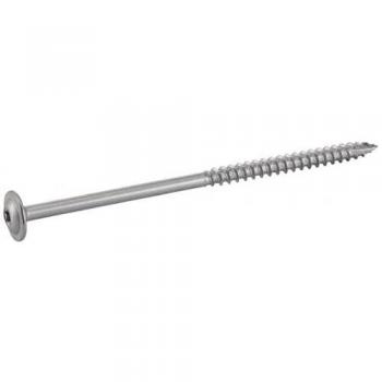 Vite di carpenteria Inox A2 a testa piatta 6 lobi, 8 × 140 mm
