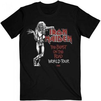 Iron Maiden T-shirt cotone unisex adulto Beast Over Hammersmith World Tour 82