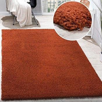 Tapis Shaggy 160 cm en Terre Cuite