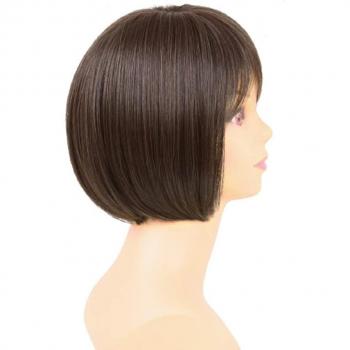 Peruca bob chocolate con ajuste perfecto