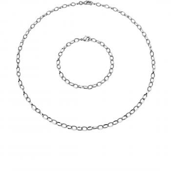 KLiNGEL Damen 2‑tlg. Schmuck-Set – Perlen & Kristall – 3 Stücke