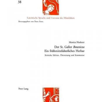Der St. Galler Botanicus,  Lateinische Sprache Und Literatur Des Mittelalters