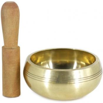 Buddha Singing Bowl with Mallet and Cushion
