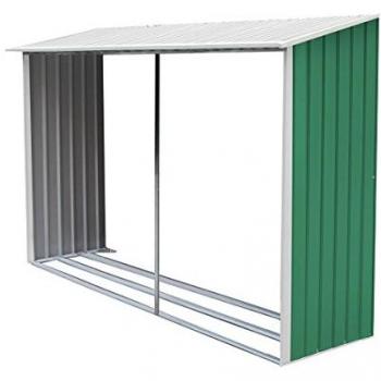 Rifugio per Legna Metallo Verde 10,85 m² Rosas