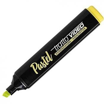 Pack de 12 Stylos Feutres Jaunes Tratto Vidéo