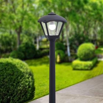 Fumagalli Lampione Giaffa/Dario nero E27 CCT trasparente