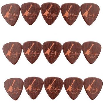 Púas de Madera Retro 15 piezas – Guitarra, Uke, Mandolina, Banjo