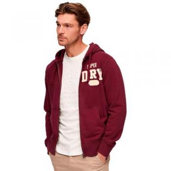 Sweat à Capuche Zippé Vintage Superdry XL – Rouge