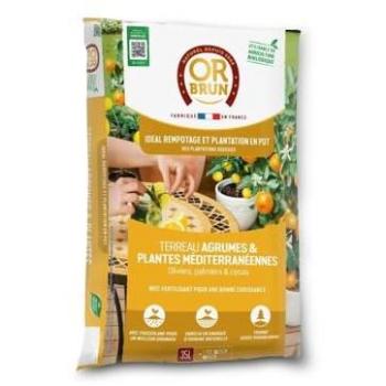 Terreau pour Agrumes et Plantes Méditerranéennes – Tonneau Or Brun 35 L