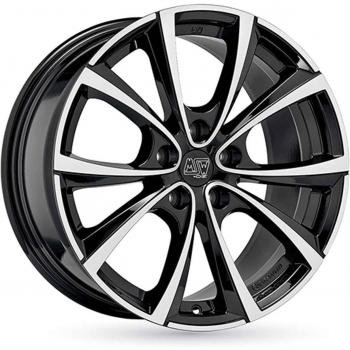 Jante en aluminium MSW 27 T 8.5x18 5x114.3 ET40 Noir Poli