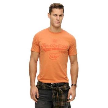 Superdry Homme T-shirt délavé orange S Workwear