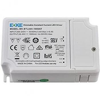 Driver de Luz LED BOKE DC26‑40V, 40W, 950mA – Triac Regulável