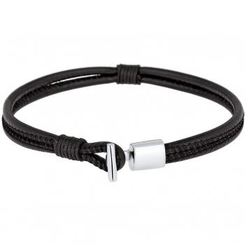 Leder Armband mit 925 Sterling Silber von Paulo Fanello