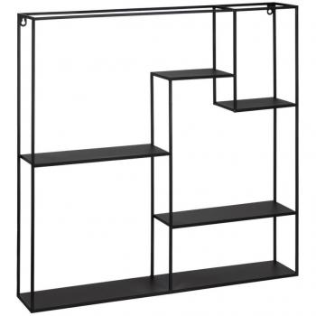 Scaffale Nero in Metallo 70 x 13 x 70 cm
