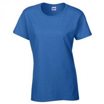 Heavy Cotton Blue Missy Fit Tee for Women – Short Sleeve, Large