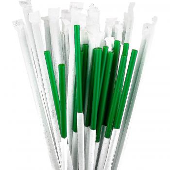 Paille noire individuelle 20 cm – lot de 1000, sans BPA