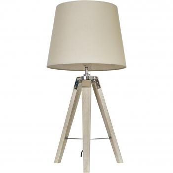 Clipper Brown Floor Lamp with Beige Shade